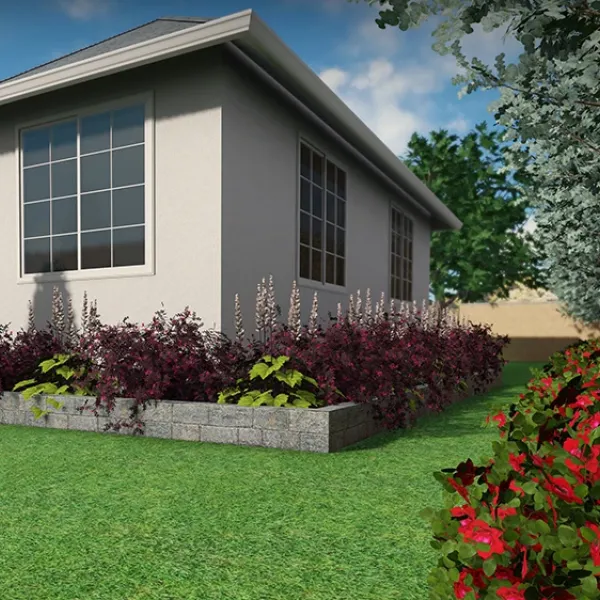 Vista con Gazebo - Rendering 3D per un Giardino Privato - Il Lauro